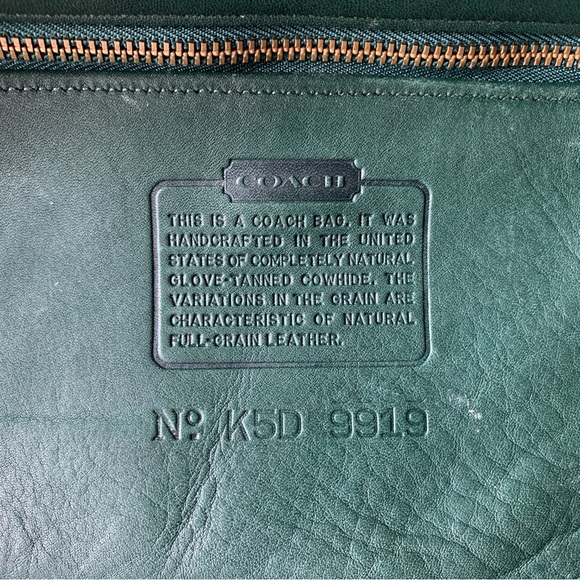 Vintage Coach Quincey (9919) in Bottle Green | Crossbody Bag - Picture 14 of 14